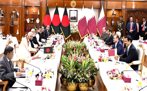 কাতারের সঙ্গে ৫ চুক্তি ও ৫ সমঝোতা স্মারক সই