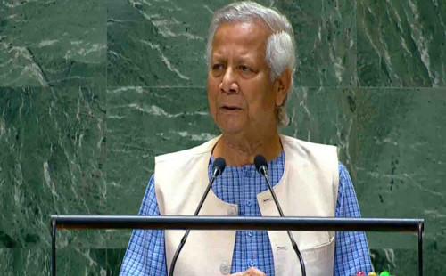 জাতিসংঘের মঞ্চে তিন-শূন্যের ধারণা তুলে ধরলেন ড. ইউনূস