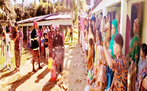 সিলেটে ফায়ার সার্ভিসের অগ্নি-নির্বাপনী-মহড়া