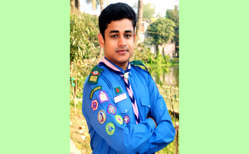 প্রেসিডেন্ট’স রোভার স্কাউট অ্যাওয়ার্ড পেলেন স্যার আশুতোষ সরকারি কলেজের পাভেল মহাজন