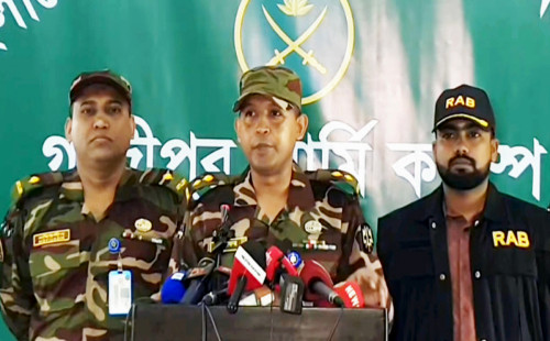 সেনাবাহিনীর ব্রিফিং: গাজীপুরে যৌথ বাহিনীর অভিযান নিয়ে অপপ্রচার