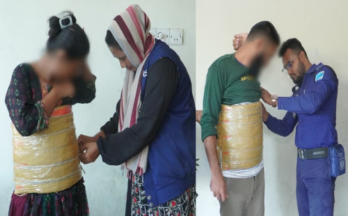 নরসিংদীতে ভিন্ন কৌশলে গাঁজা বহনকালে আটক ২